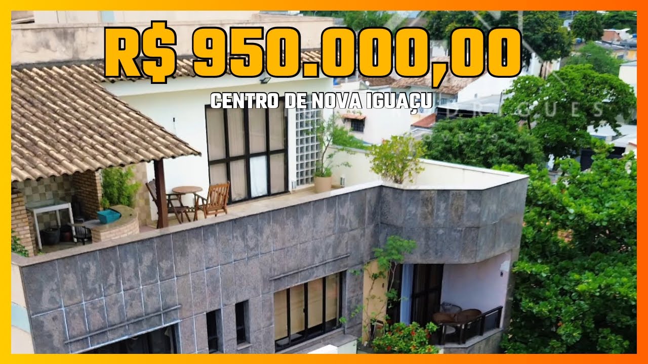 Cobertura linda com 282m2 | Centro de Nova Iguaçu