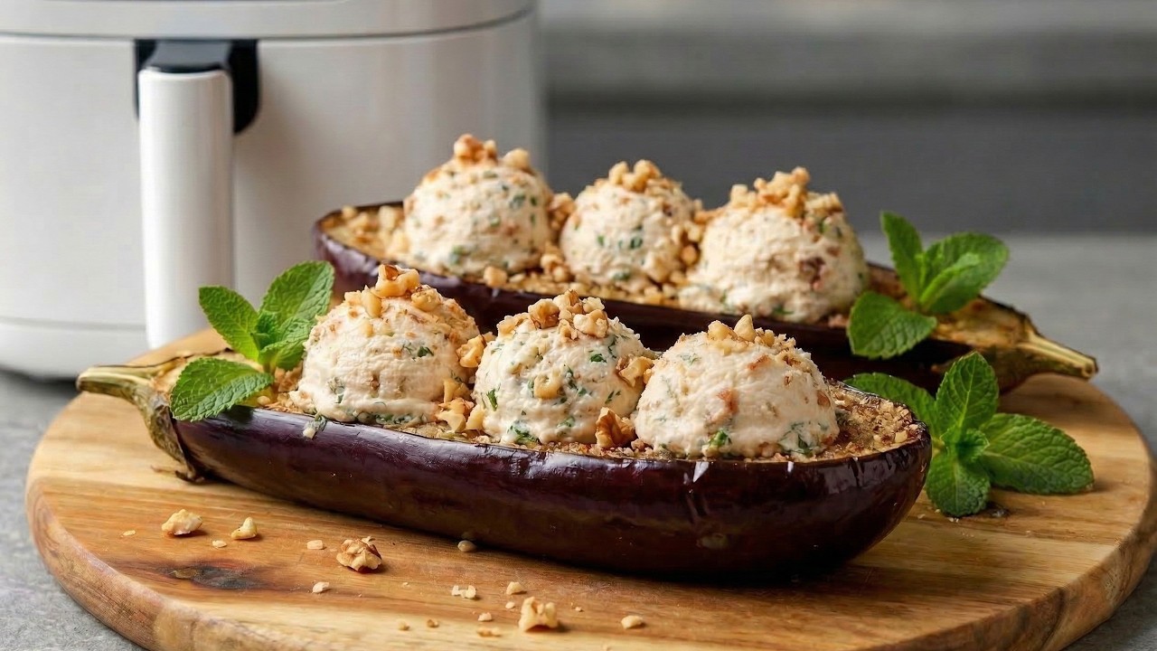 My Italian Friend Showed Me This Eggplant Trick! Air Fryer Eggplant I Make Every Week 🍆