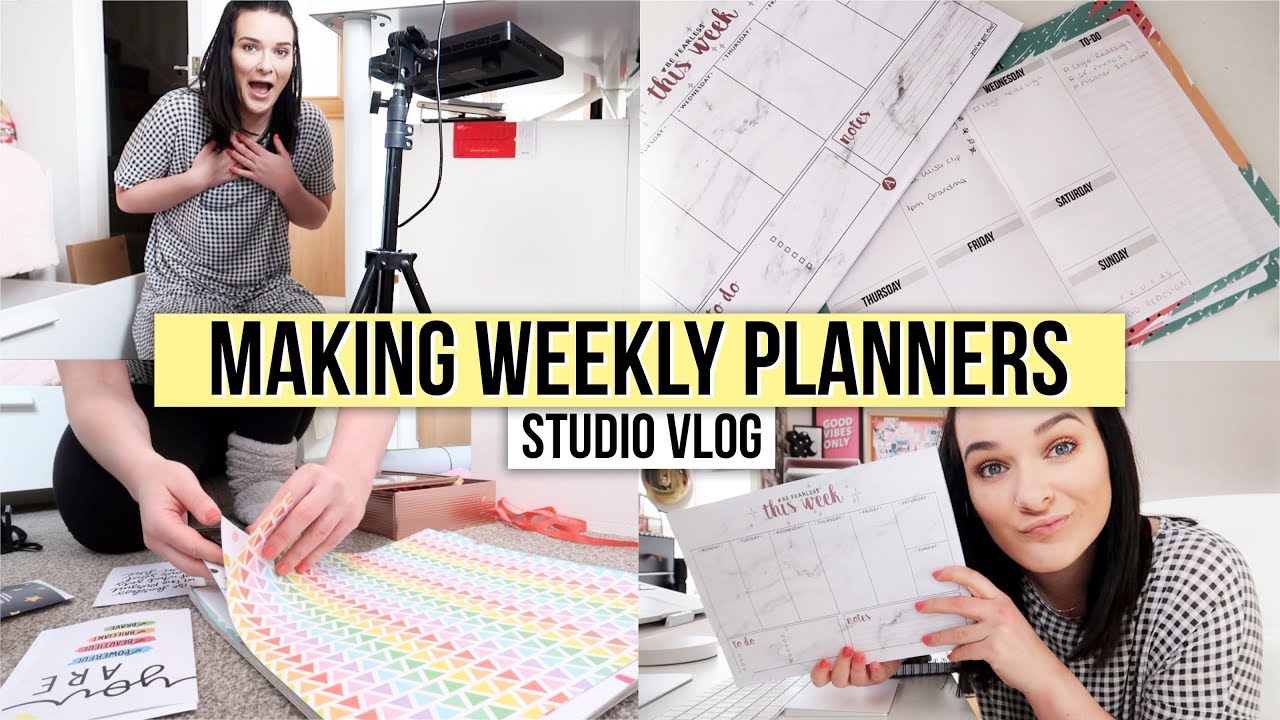 DESIGNING WEEKLY PLANNERS | Studio Vlog