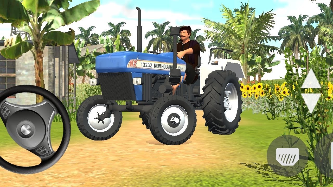 New Holland tractor🚜 off-roading driving simulator 3d game 🎮 // indian tractor 🚜 driving 3d #farming