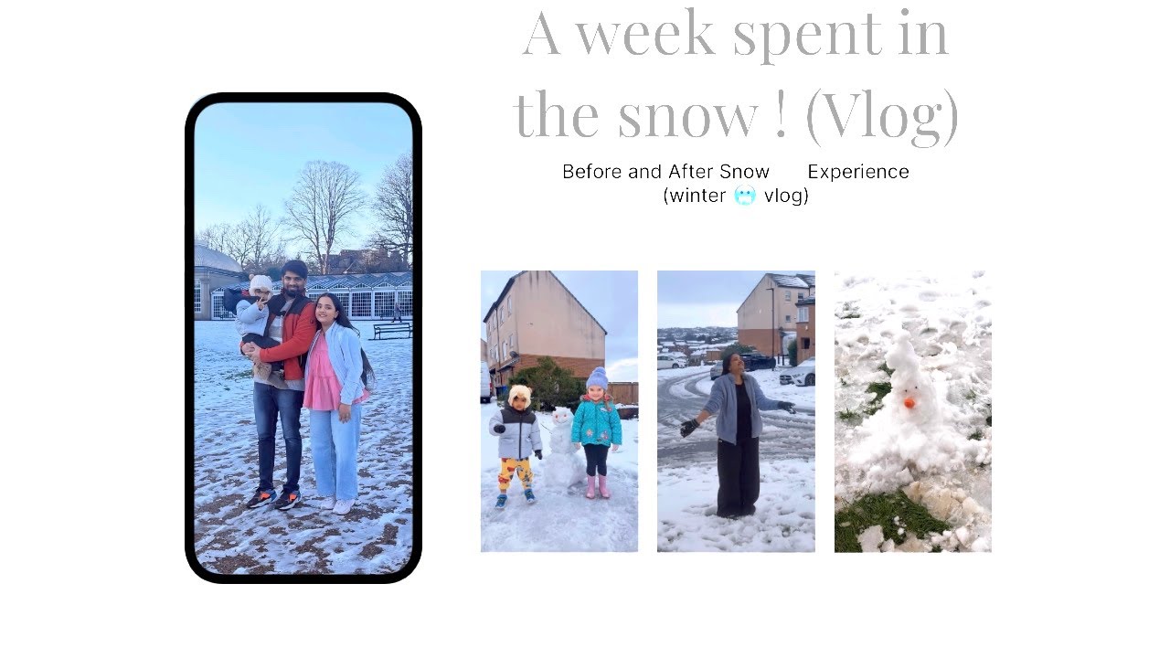 A week spent in snow ❄️ (winter vlog) playing with snow !Before and after snow ⛄️ experience #snow 