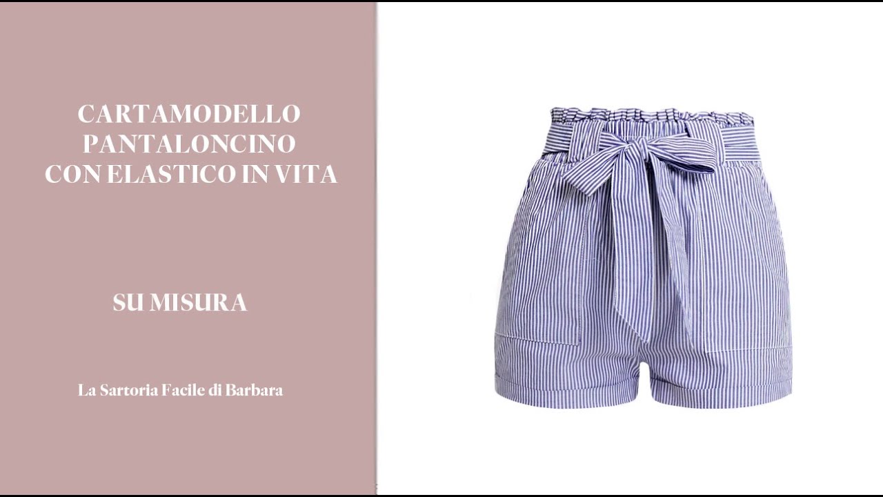 53 CARTAMODELLO PANTALONCINO CON ELASTICO IN VITA
