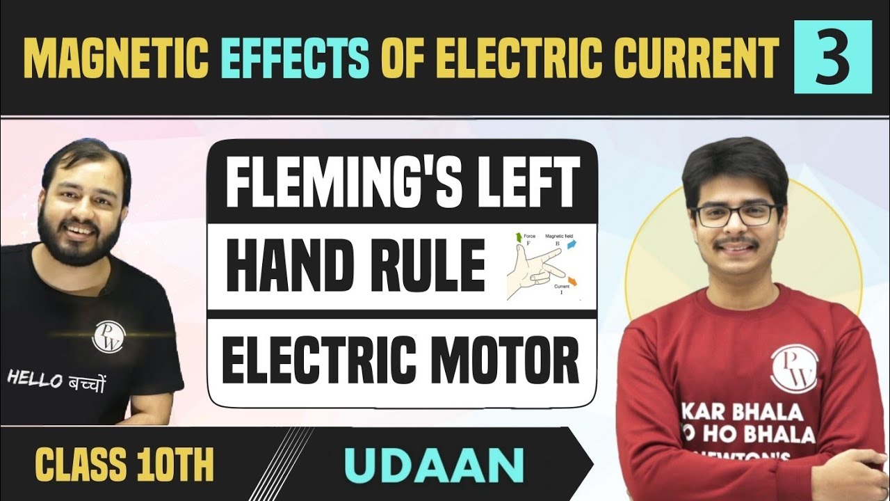 Magnetic Effects of Electric Current 03 | Fleming's Left Hand Rule | Electric Motor | NCERT