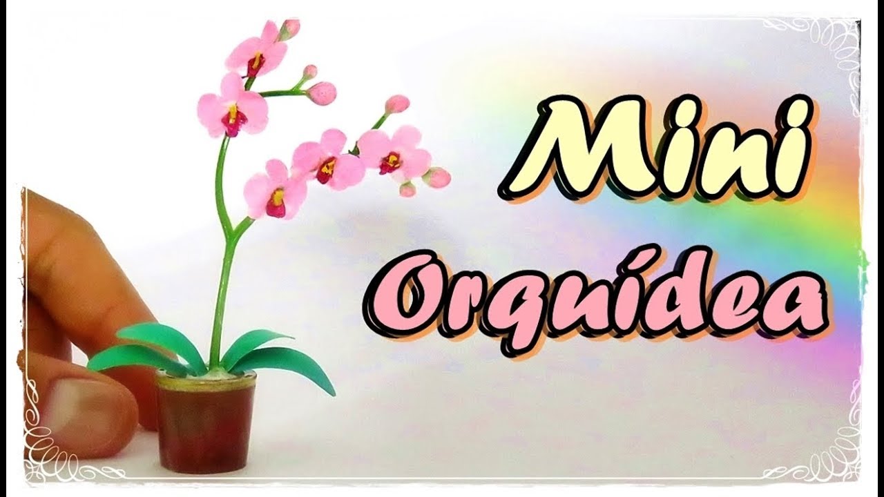 Diy mini ORQUIDEAS para Barbie e casa de Bonecas tutorial como fazer miniatura de flores de papel
