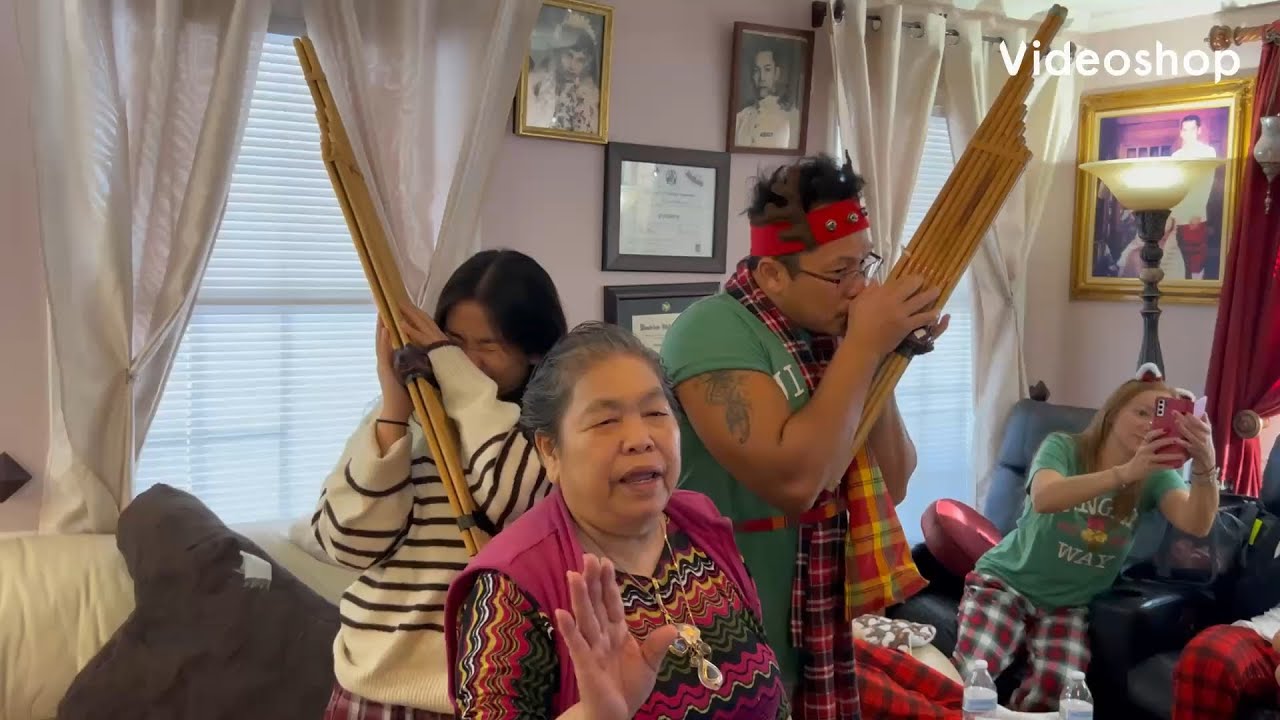 Lao Girl Playing Khaen, Christmas 2024
