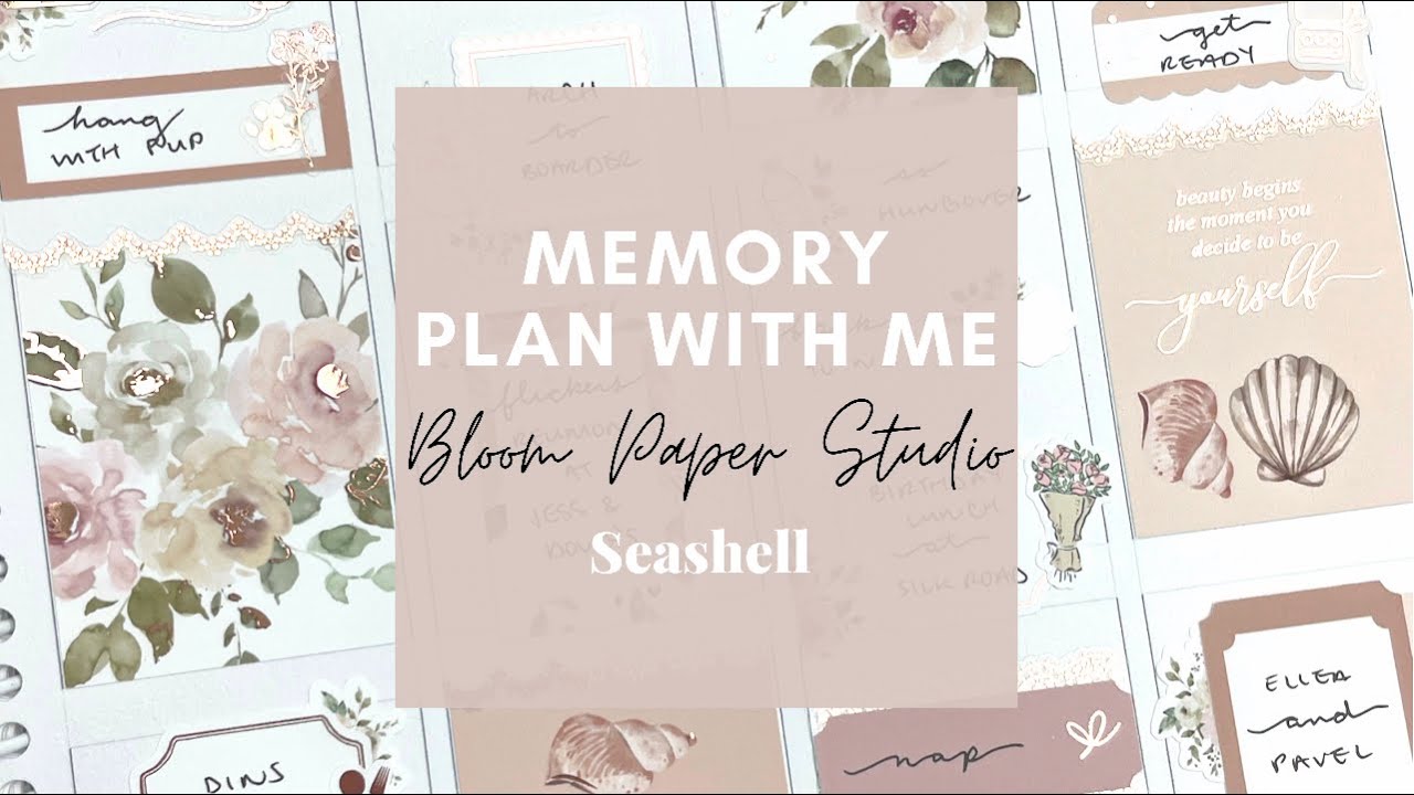 Memory Plan with Me | Bloom Paper Studio | Seashell kit