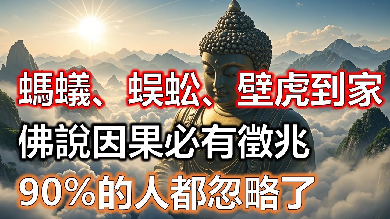 螞蟻、蜈蚣、壁虎進到家中，預示著什麼？佛說因果必有徵兆！90%的人都忽略了！#風水#因果#智慧