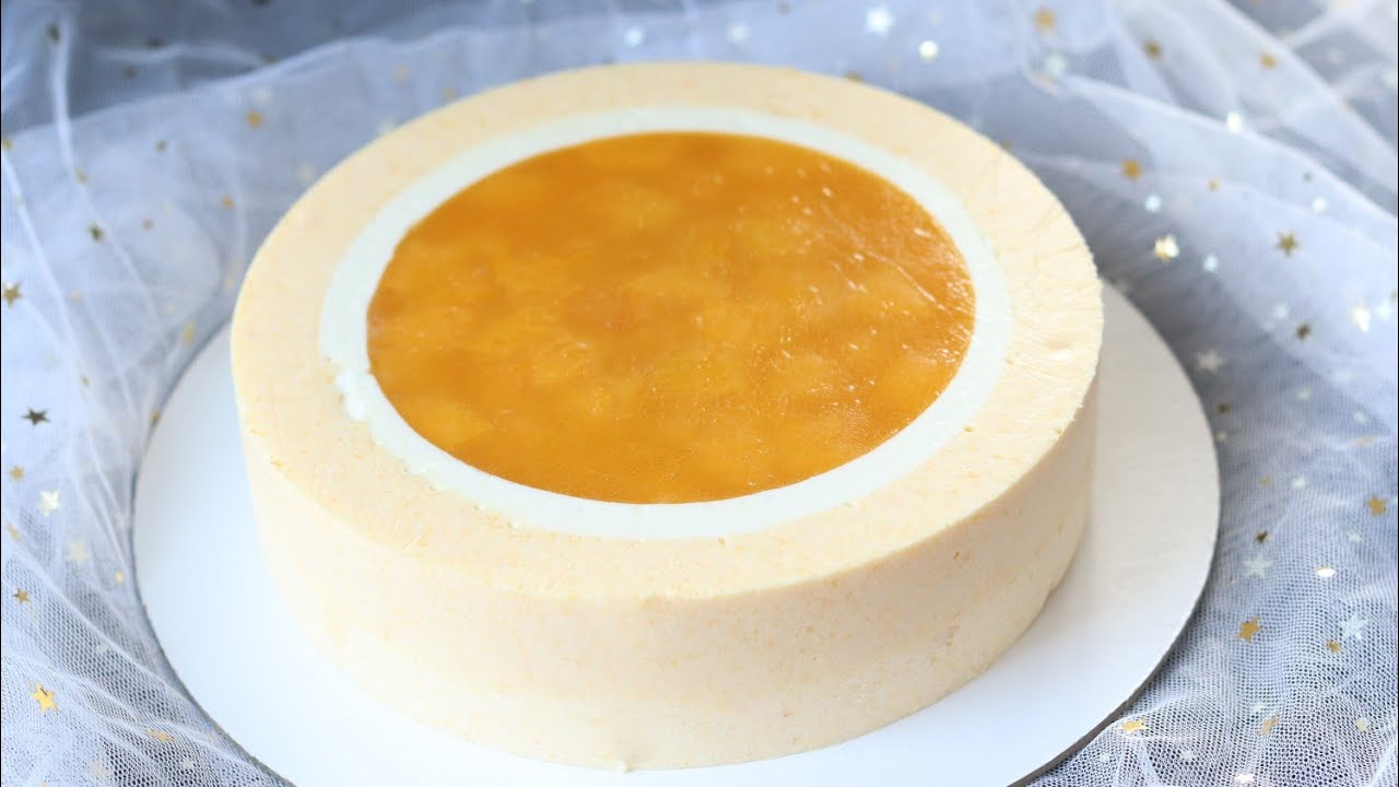 НЕЖНЫЙ ПЕРСИК💖 ЛЕГКИЙ МУССОВЫЙ ТОРТ💖  Peach mousse cake recipe