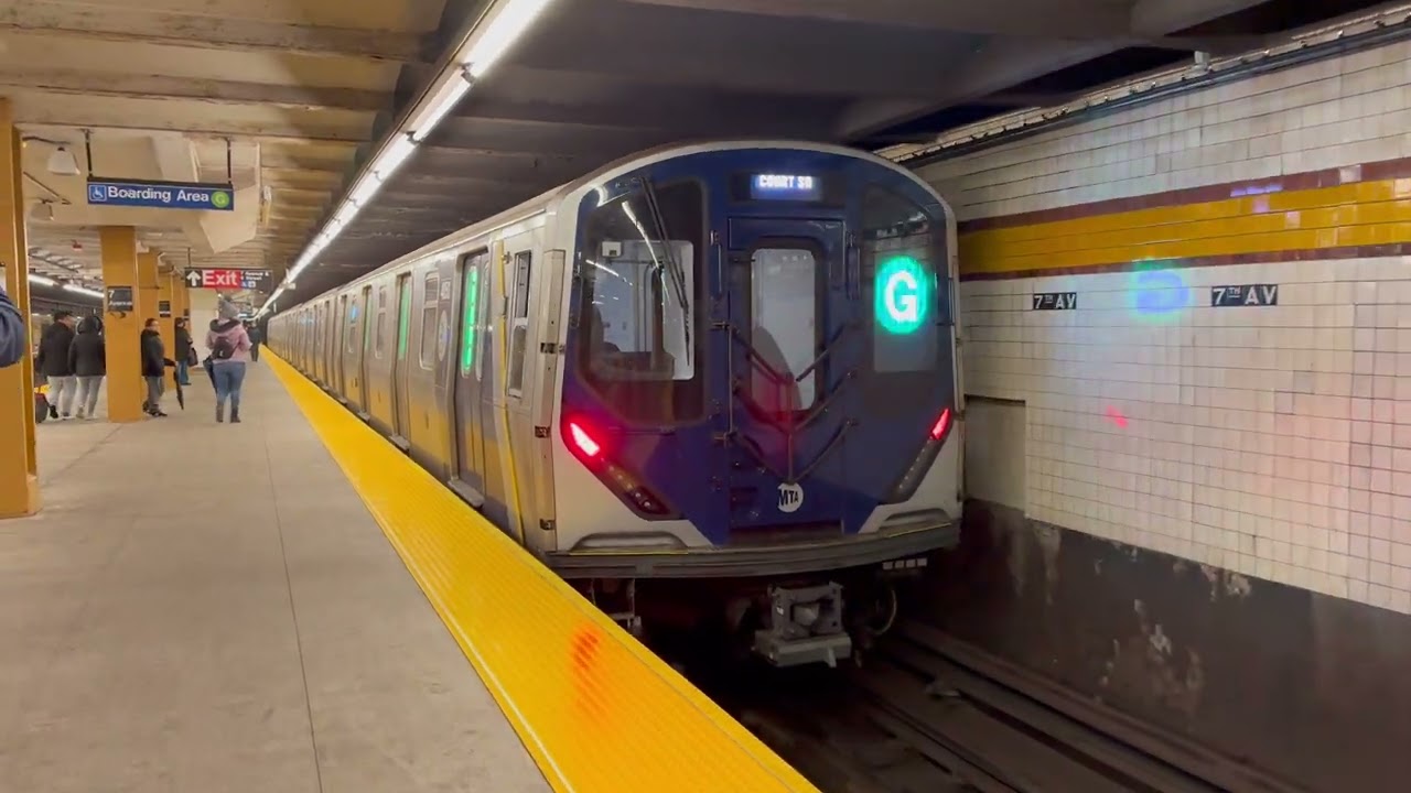 MTA NYC Subway Kawasaki R211T Open Gangway G Train Action In Brooklyn (3/24/25)