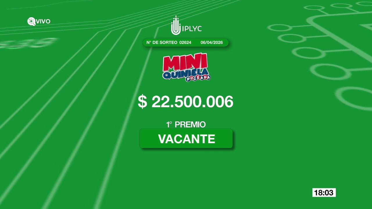 Sorteos 5082 Quiniela Vespertina y 2624 Mini Quiniela Poceada, 6 de Abril 2026.