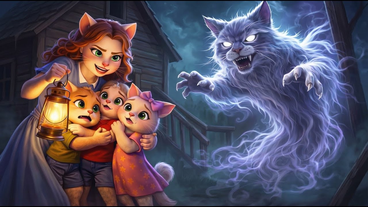 😱 The Ghost Was Watching the Kitten | Horror Kitten Cartoon