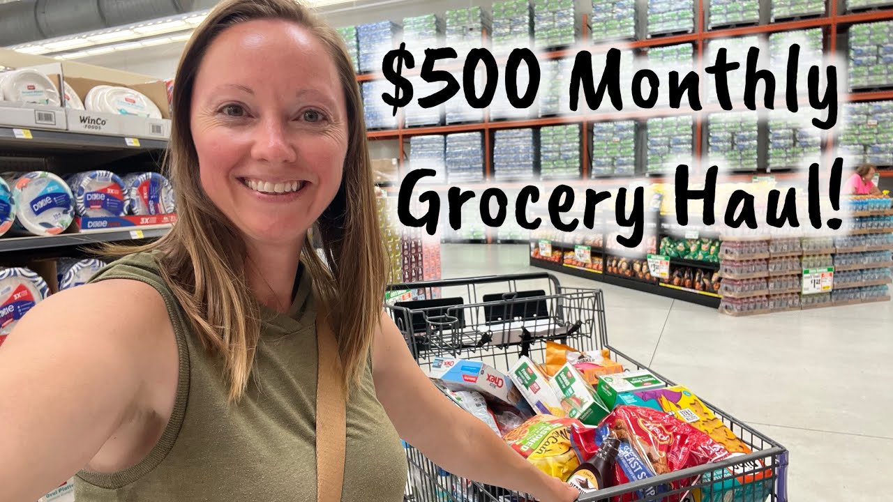 $500 Monthly Grocery Haul for Family of 4 | Shop With Me + Meal Plan | The House Between