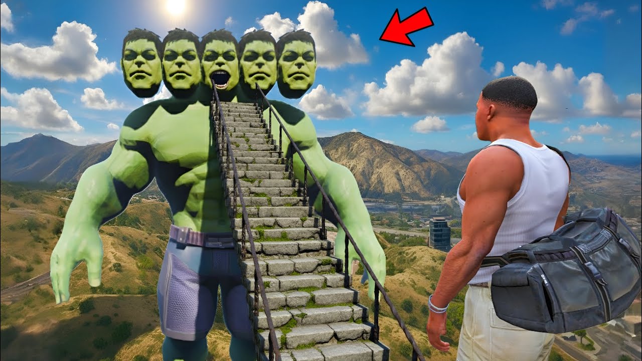 FRANKLIN FOUND A STAIRWAY TO HULK'S MOUTH IN GTA 5