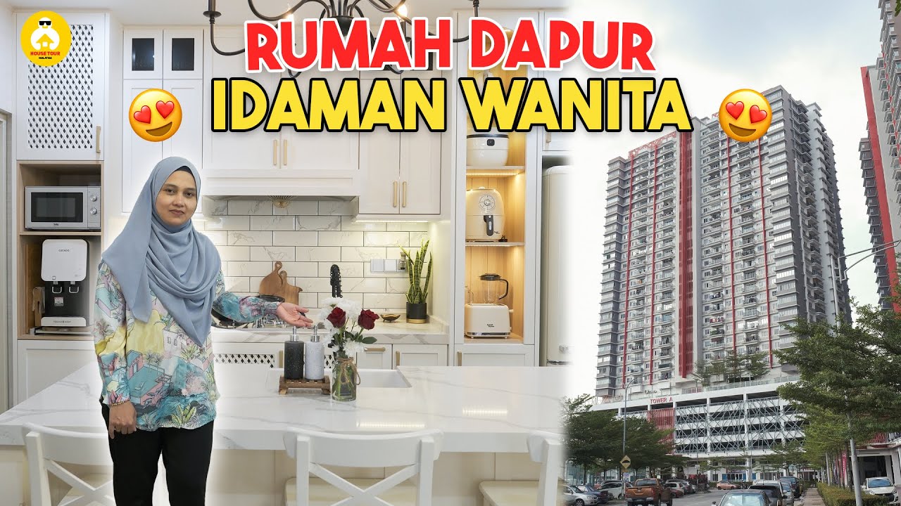 HOUSE TOUR EP 86: KONDOMINIUM MODEN KLASIK IDAMAN WANITA, DAPUR RUMAH ALA PINTEREST!!