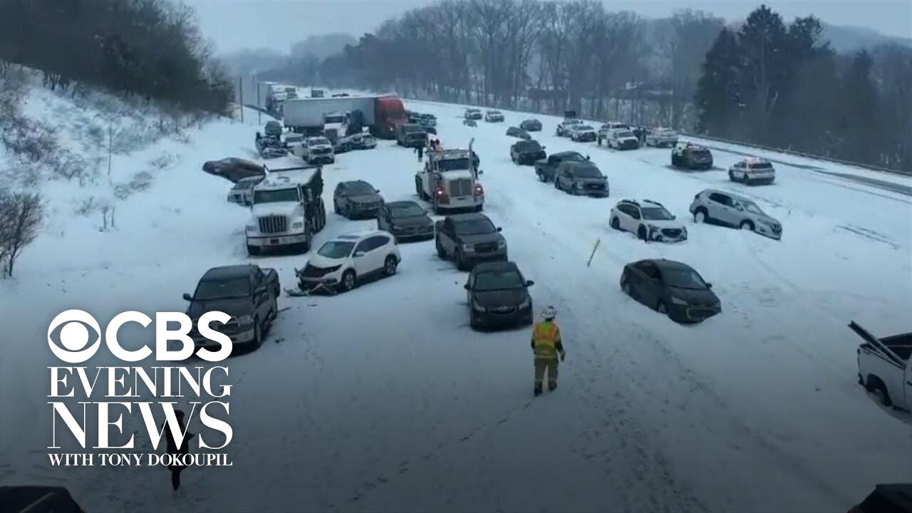 Deadly highway pileup as dangerous cold grips Northeast