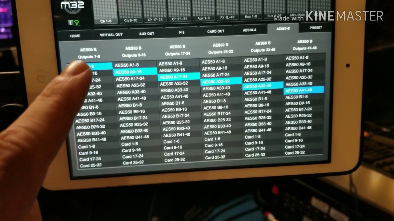 Midas M32 - I/O routing on Midas DL32. Splitting outputs between 2 M32's or X32's
