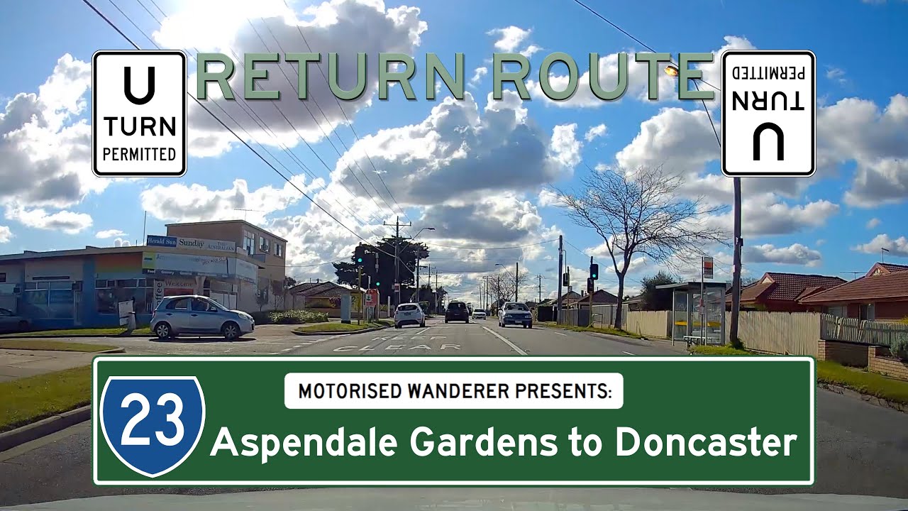 State Route 23: Aspendale Gardens to Doncaster - Return Routes Melbourne (Real Time Driving 4K)