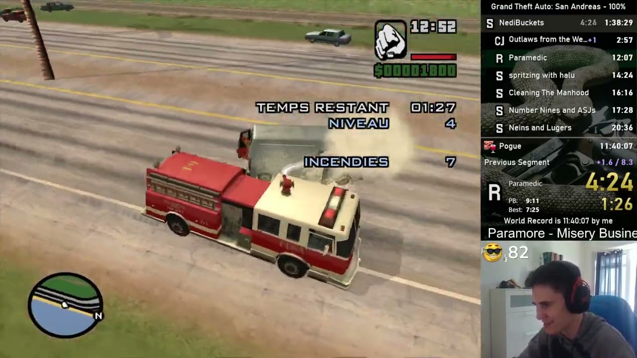 GTA: San Andreas 100% Speedrun in 11:25:21 (World Record)
