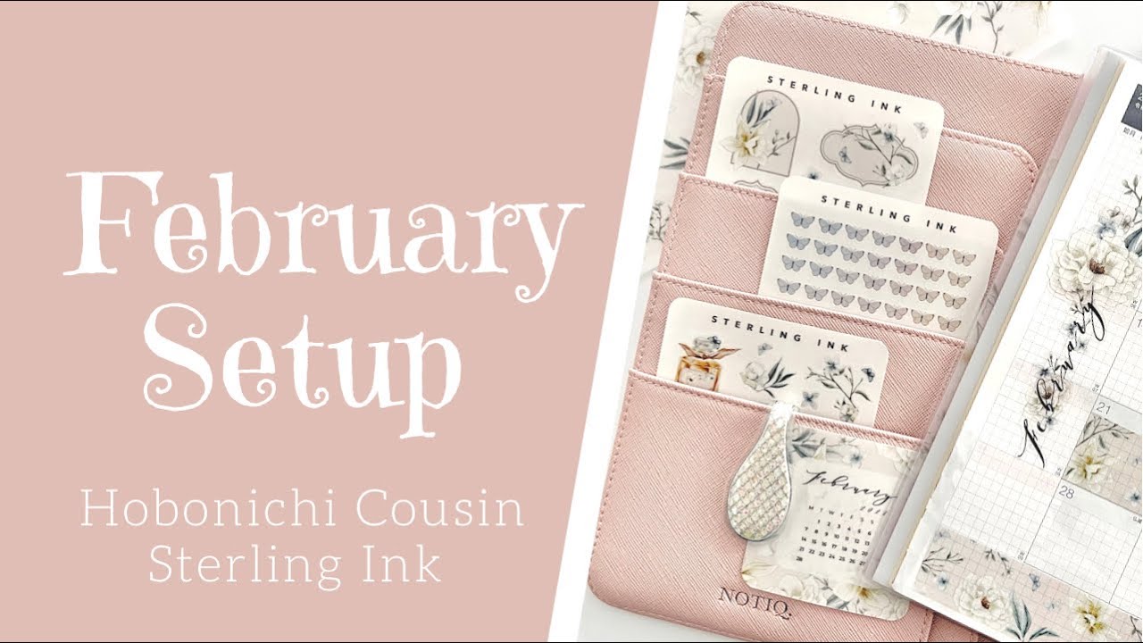 SETUP February Hobonichi Cousin ft Sterling Ink Sub Box | Plan With Me | February Monthly Spread