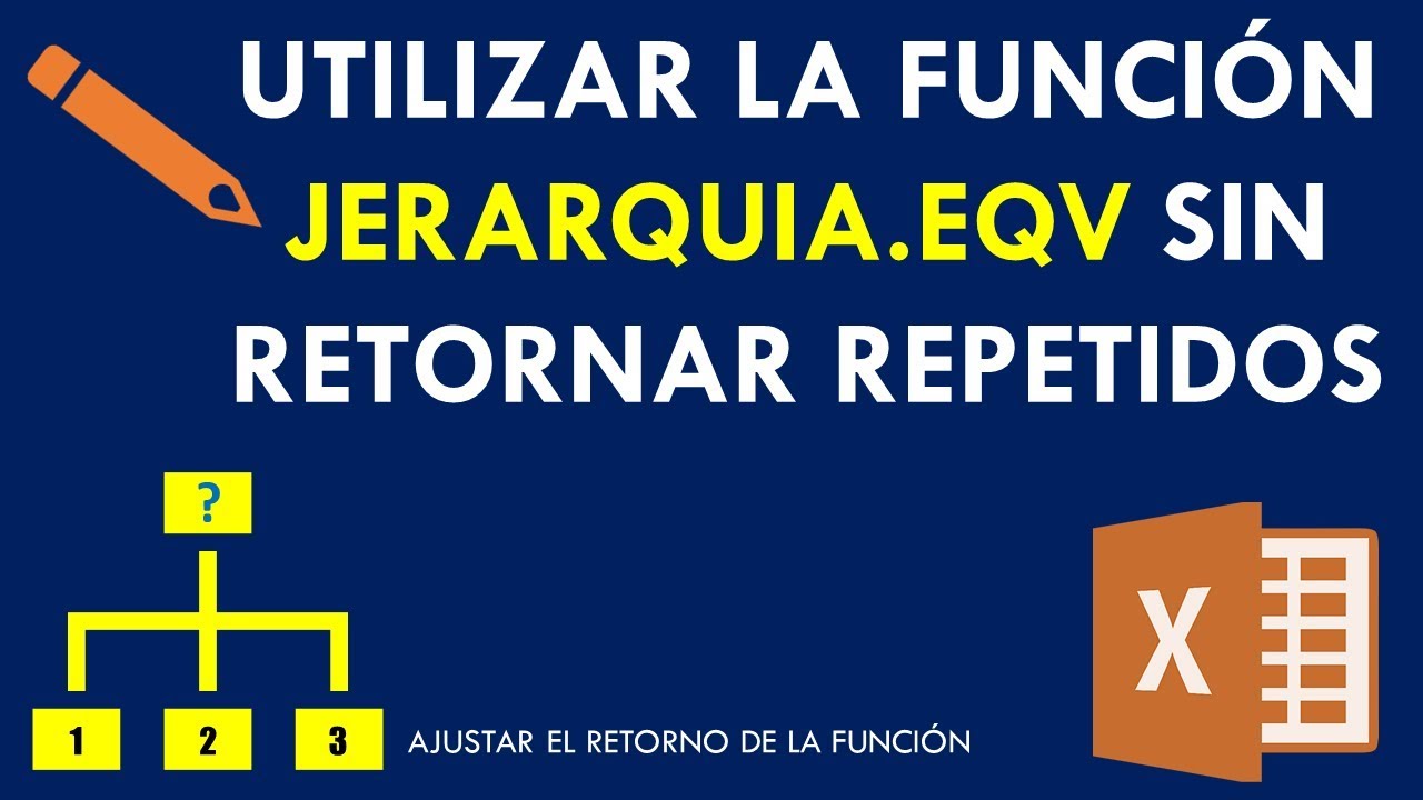 Utilizar la función JERARQUIA.EQV sin retornar repetidos