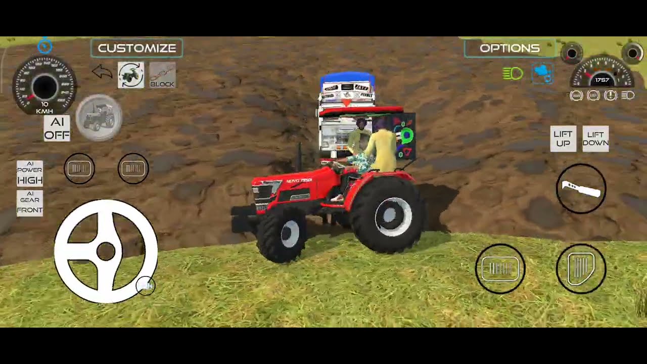 🎮🤯Indian truck stuck in mud tractors rescue the trucks #simulationgames #drivinggame 