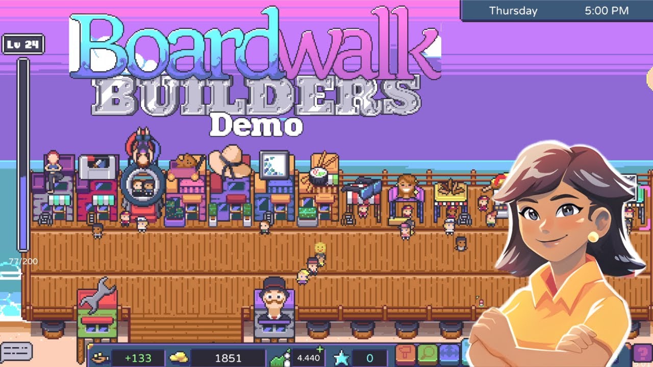 🎮 DEMO Gameplay: Boardwalk Builder 🎡🌊 | Cozy Boardwalk City Builder