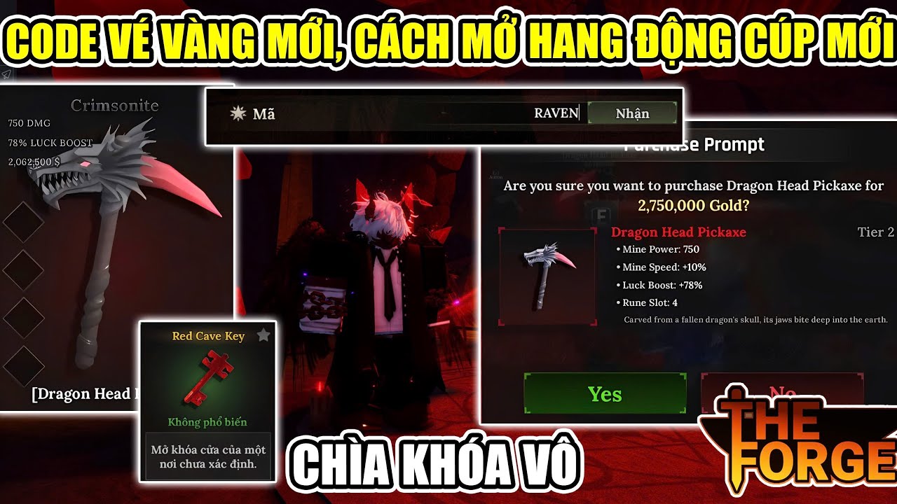 CODE VÉ VÀNG MỚI, CÁCH LÀM NHIỆM RAVEN MỞ HANG ĐỘNG NHẬN CÚP MỚI CỰC MẠNH 