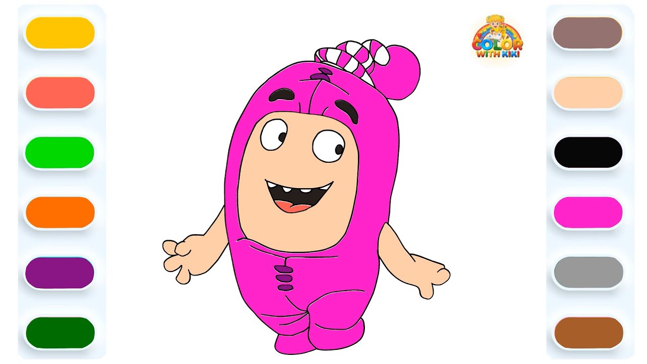 Learn to Draw Oddbods Jeff(Purple) - Drawing and Coloring Tutorial for Kids