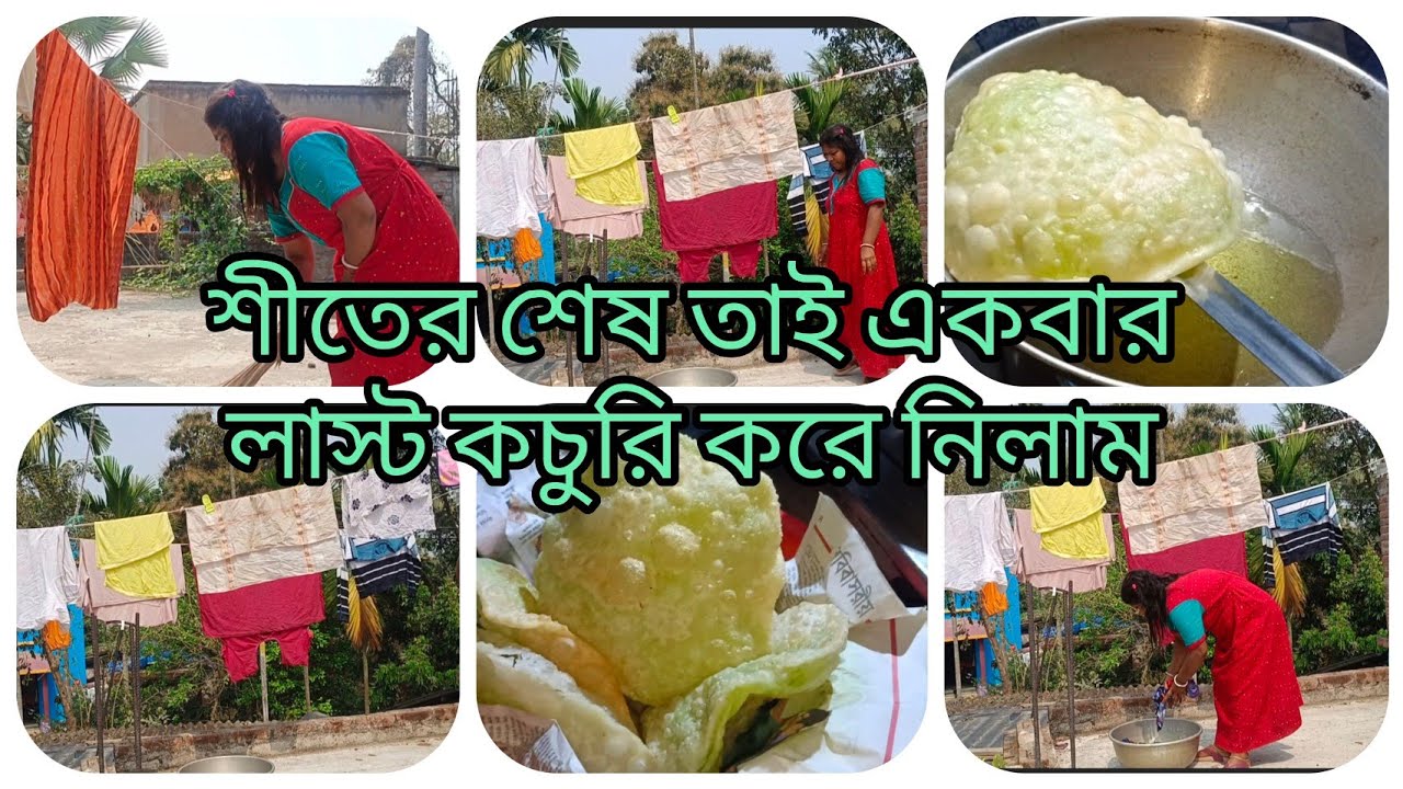 হঠাৎ ছাদে গিয়ে আমি অবাক হয়ে গেলাম শীতের শেষ তাই আজকে কড়াইশুঁটির কচুরি করলাম