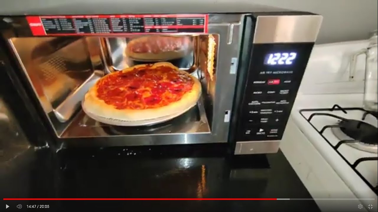 2 PIZZAS 🍕 en horno de microondas Galanz función CONVECCIÓN y consumo de luz y dinero