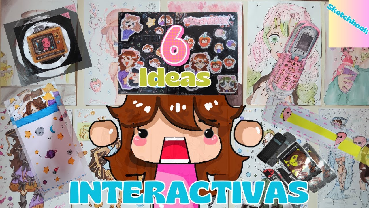 ¡6 Ideas Interactivas para tu Sketchbook que DEBES Probar✅//TUTORIALES