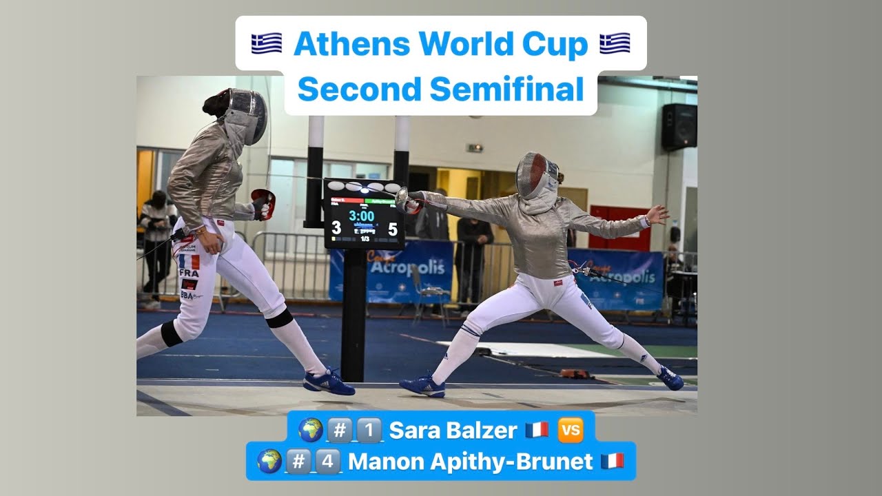 Athens World Cup 2024 SWS - L4 - Sara Balzer FRA v Manon Apithy-Brunet FRA