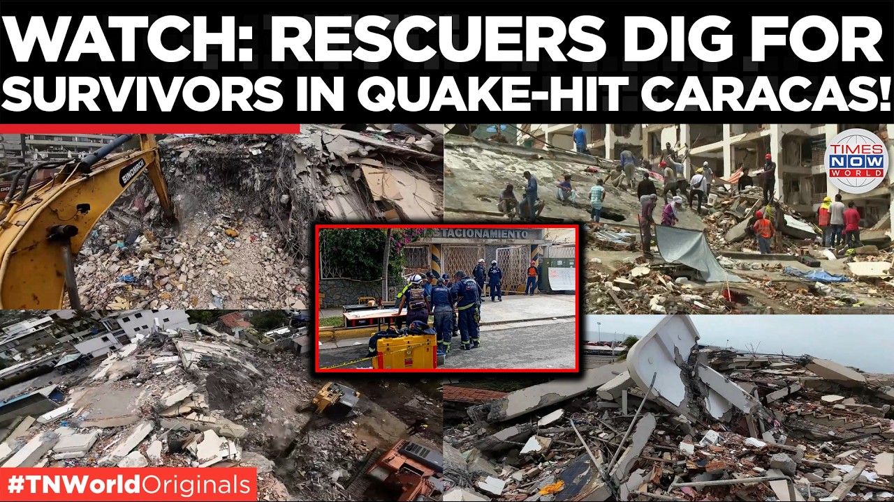 VENEZUELA EARTHQUAKE: Search for Survivors Continues After Deadly Twin Earthquakes Hit Caracas