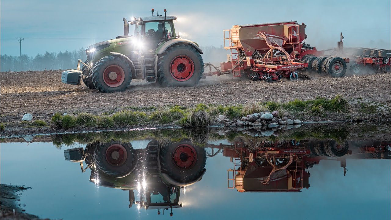 Pasowy siew kukurydzy z firmą Pawłowski AGRO Zestawem Fendt 1050+ Czajkowski ST600 + Horsch Maestro
