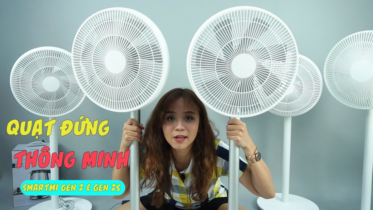 Quạt Đứng Thông Minh Smartmi Gen 2 & Gen 2S (2019) - 7 Cánh Gió - Pin 2800mAh ( Dùng Được 10 Tiếng )