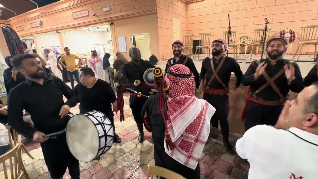 رفه اردنيه في القريه العالميه دبي الجناح الأردني مع بركان الدبكه لؤي سكر 0502280920