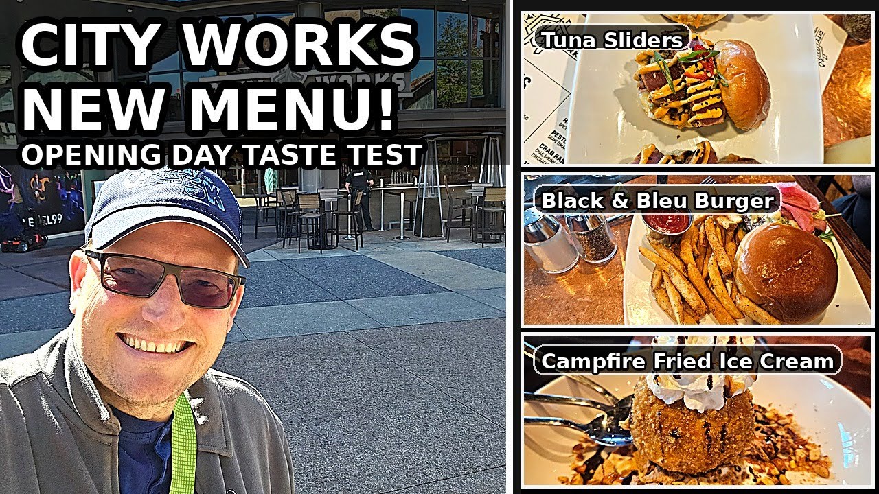 We Tried City Works’ NEW Menu on Opening Day! (Burgers, Seafood Platter & Campfire Ice Cream!)