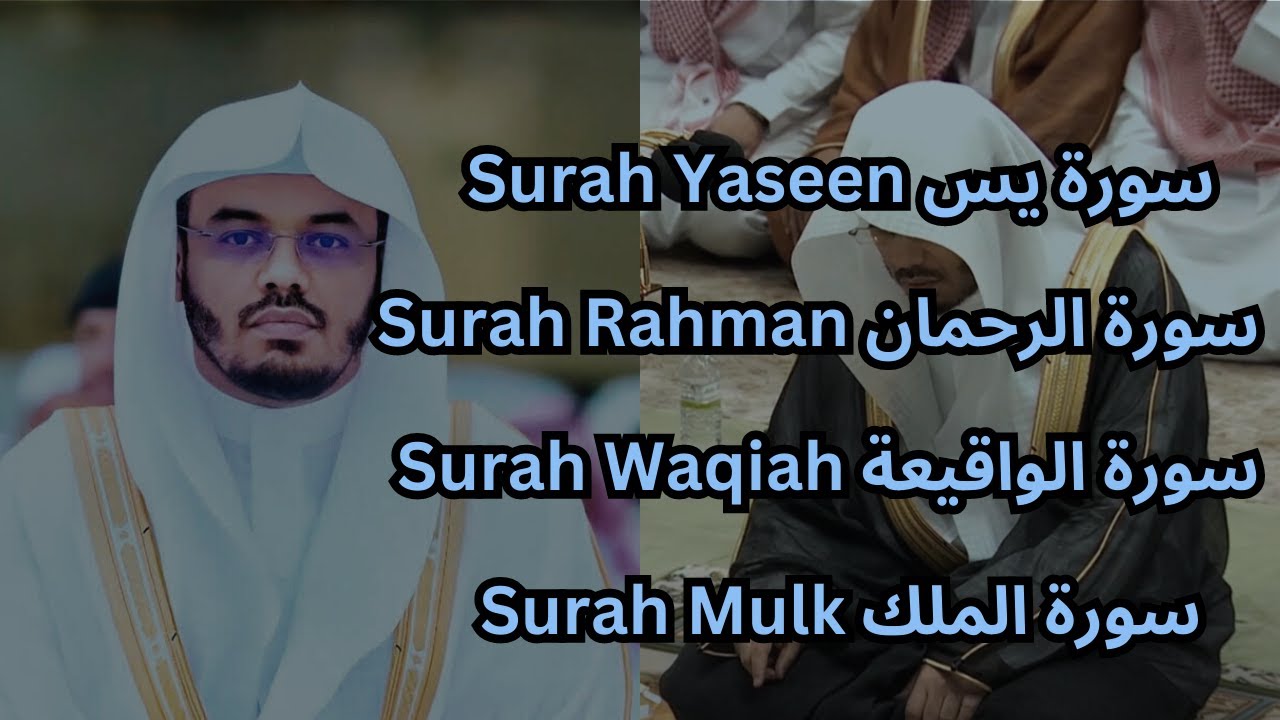 Surah Mulk Yaseen Rahman Waqiah | Listen Before You Sleep | Sheikh Yasser Al-Dossary