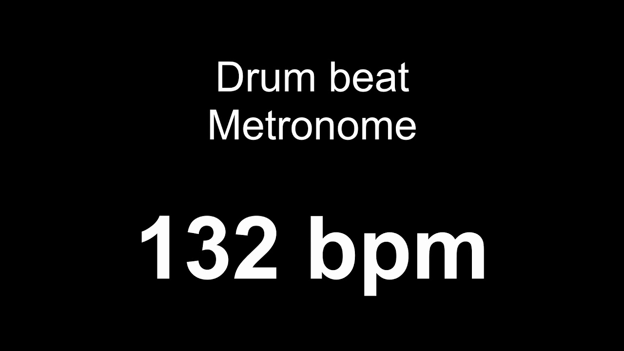 132 bpm metronome drum