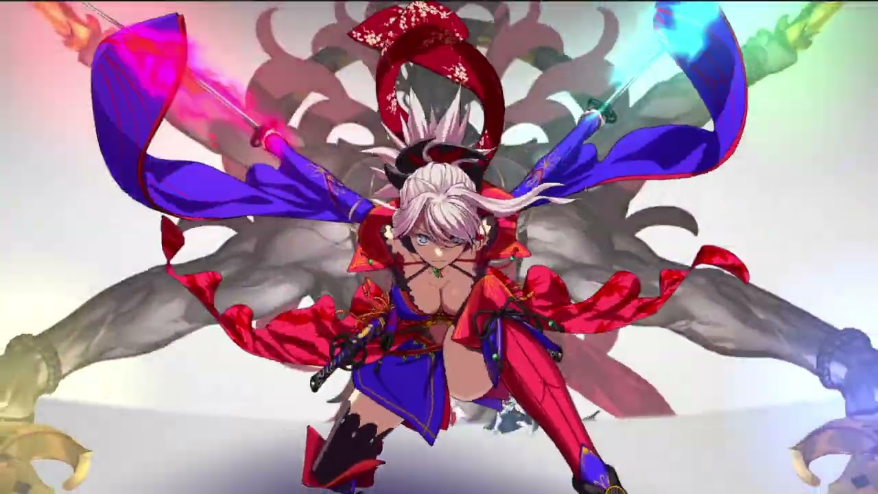 All Things Grand Saber Miyamoto Musashi + Noble Phantasm / Battle Animations / Defeat [FGO]