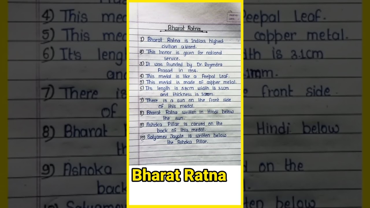 Bharat Ratna #10linesessay #essay #essaywriting