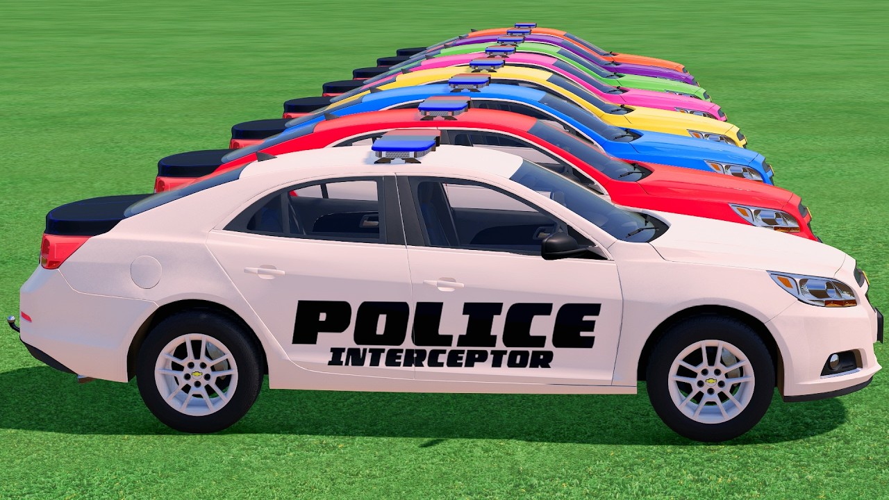 TRANSPORTING ALL POLICE CARS and AMBULANCE EMERGENCY VEHICLES WITH MERCEDES POLICE TRAIN ! #65 FS22
