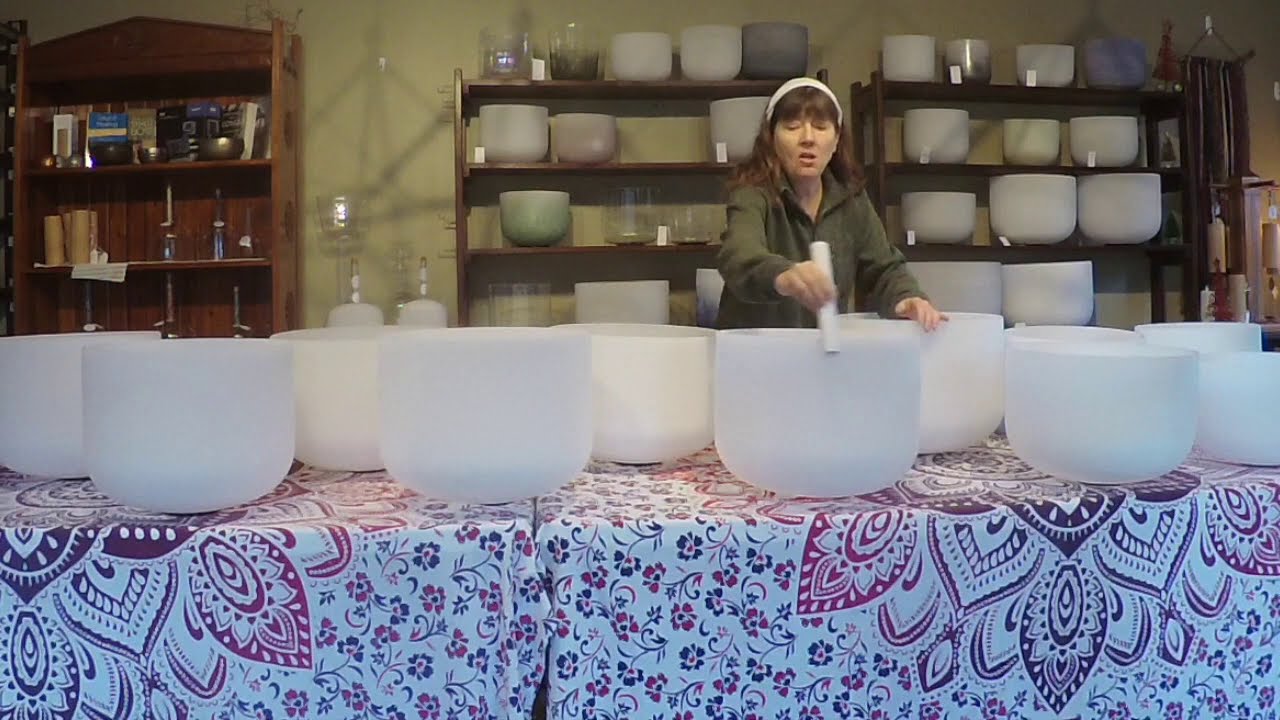 3rd Octave Perfect Pitch Crystal Singing Bowls 16