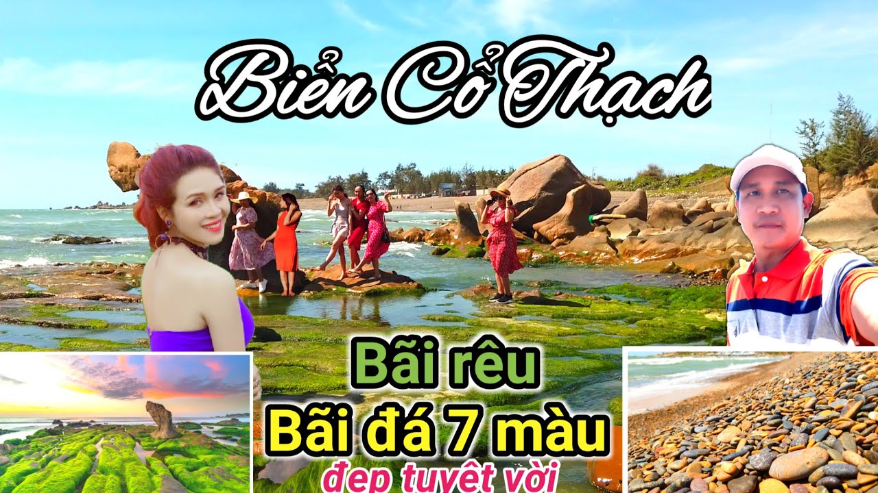 Vẻ Đẹp Nao Lòng BÃI RÊU XANH MƯỚT - BÃI ĐÁ 7 MÀU - BIỂN CỔ THẠCH | Tuy Phong, Bình Thuận