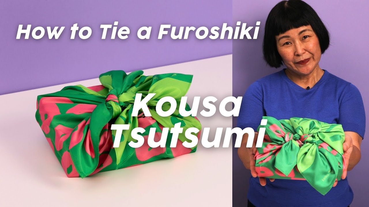 How to Tie a Furoshiki: Kousa Tsutsumi | Keiko Furoshiki Wrapping Tutorial