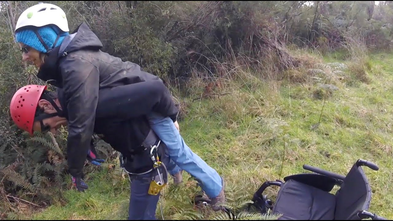 Husband Carries Disabled Wife to Waterfalls For Bucket List