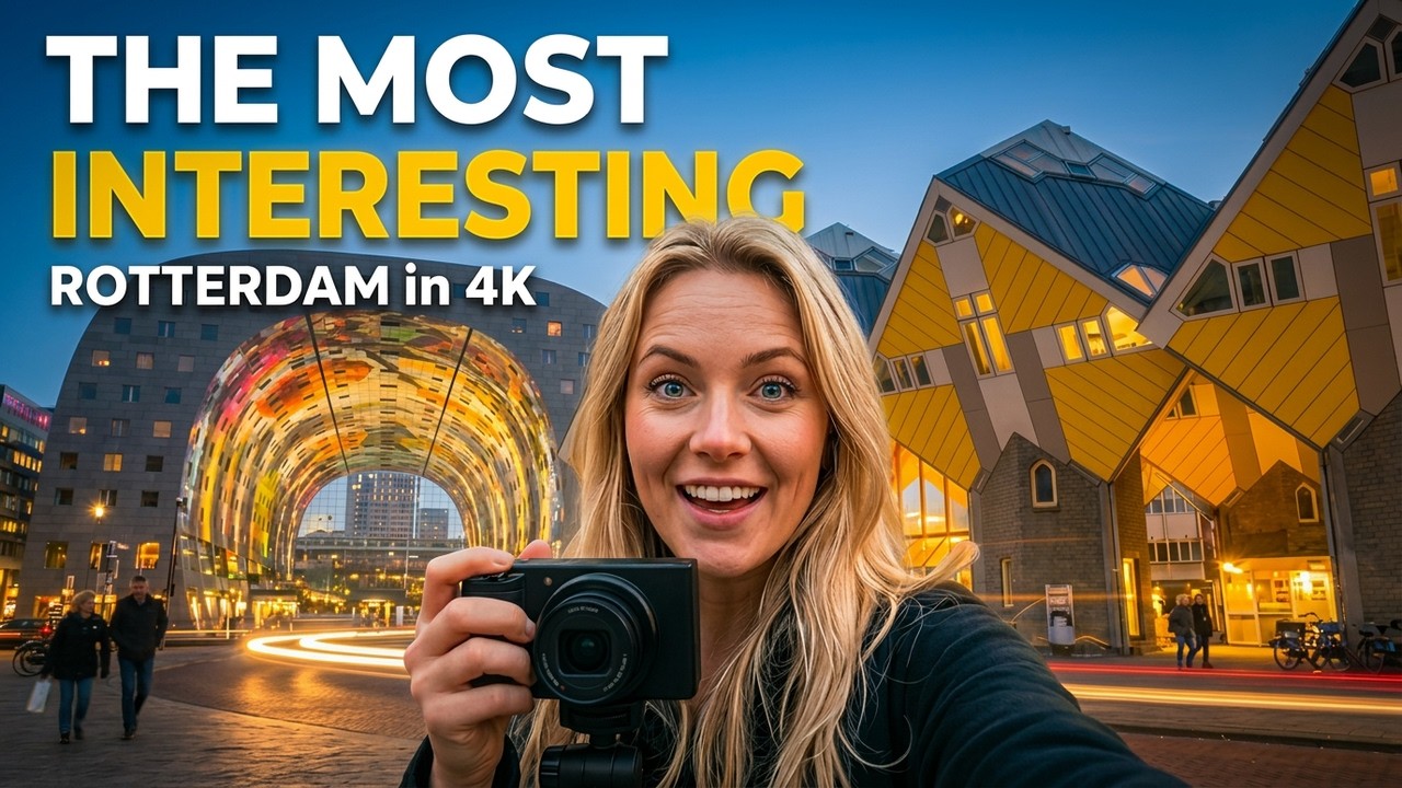 Is This the Most Interesting Walk in Rotterdam? | Blaak, Markthal, Cube Houses & More in 4K !