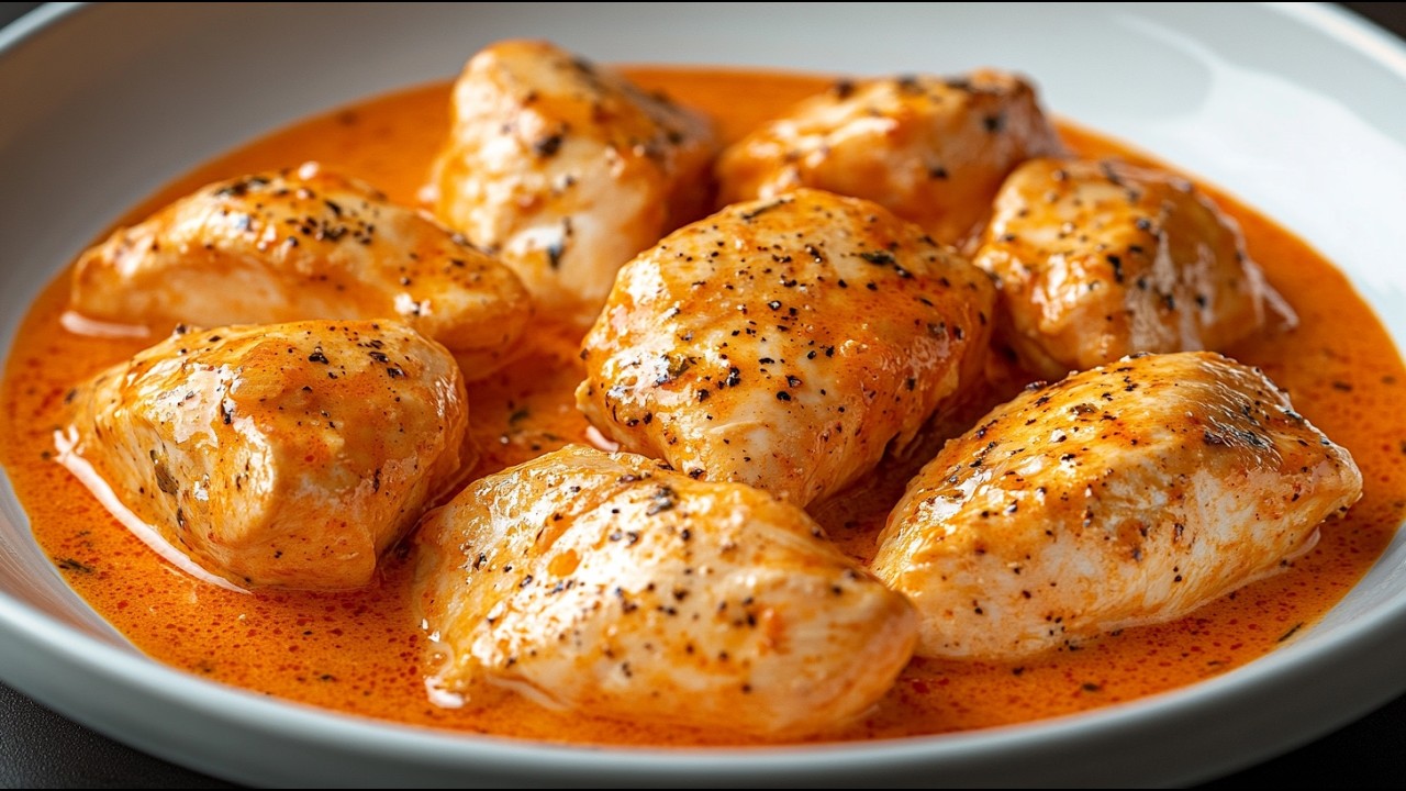 ❗️Этот рецепт курицы в томатном сливочном соусе такой вкусный! Я готовлю его снова и снова!