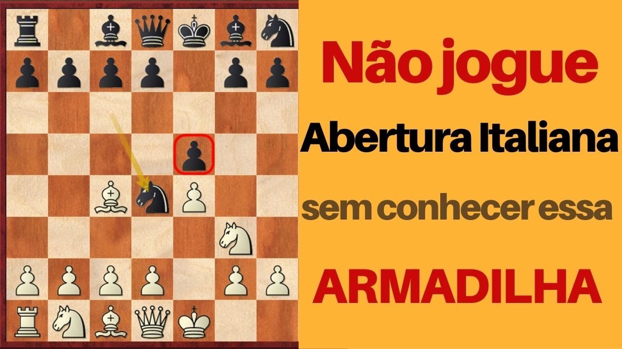 NÃO jogue ABERTURA ITALIANA sem conhecer a ARMADILHA do gambito Blackburne Shilling