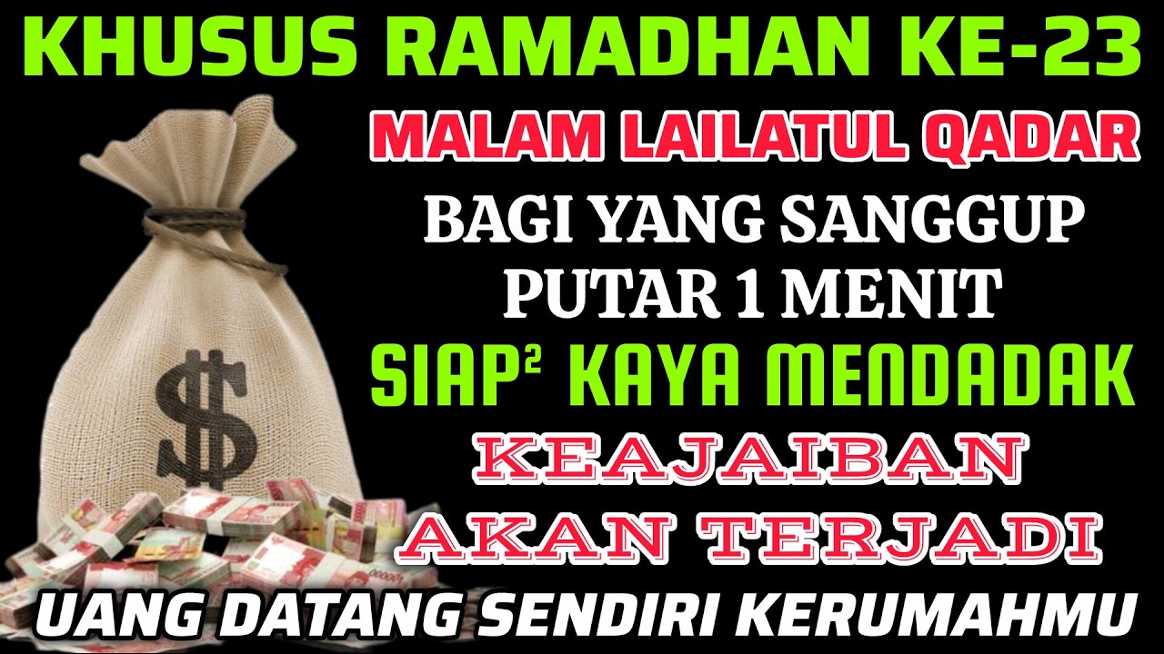 🔴ALHAMDULILLAH🤲 BARU PUTAR SEBENTAR UANG BENAR2 DATANG SENDIRI KERUMAH, DOA KEKAYAAN PALING MUSTAJAB